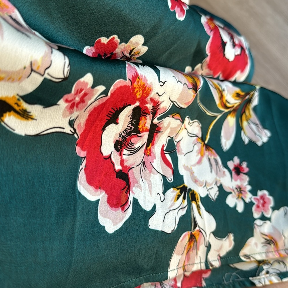 Large Floral Satin Cami Blouse - Picture 10 of 10